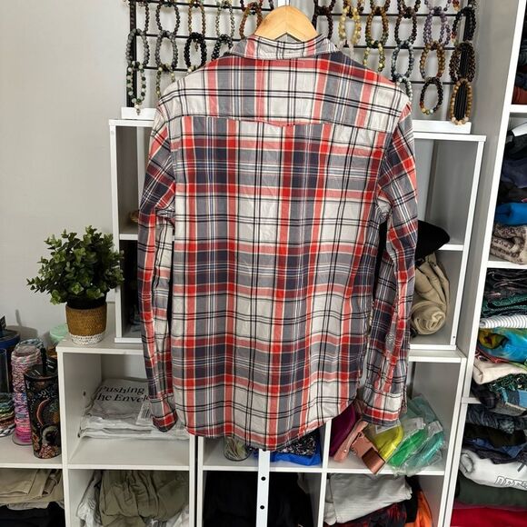 JACHS Plaid Button-Up Shirt MENS western “just a cheap shirt” cotton men’s large - Picture 8 of 9